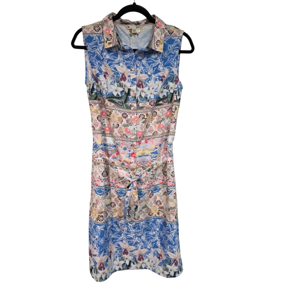 Yumi Floral Blue and Multicolor Dress